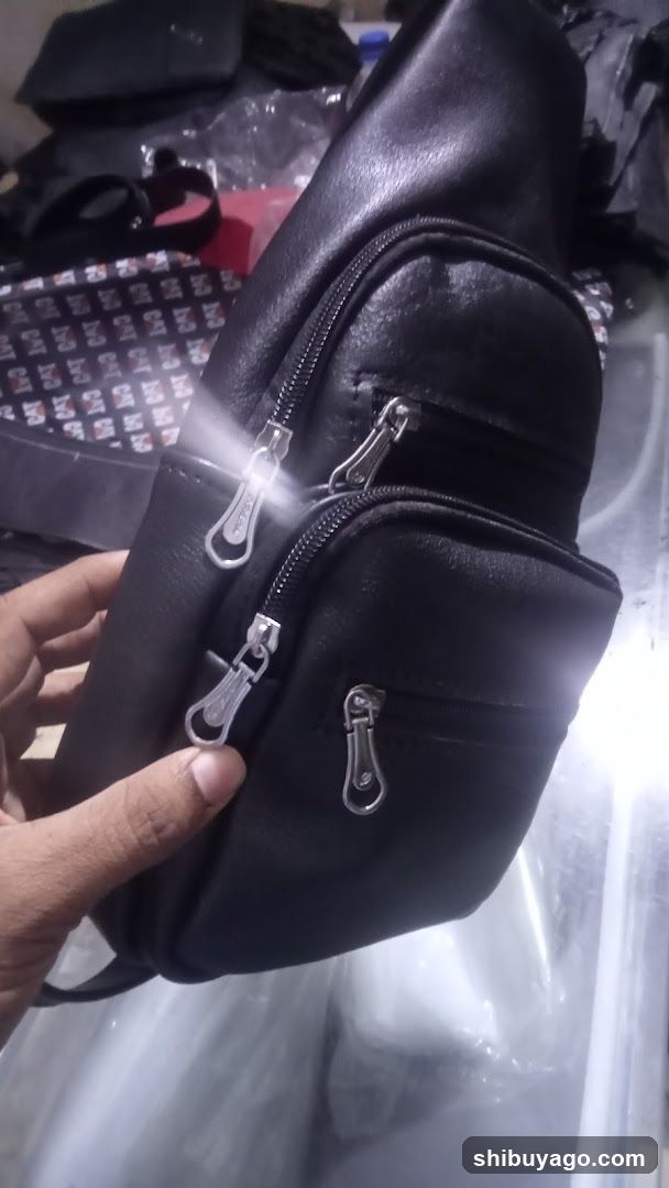 Black Leather Waist Pack