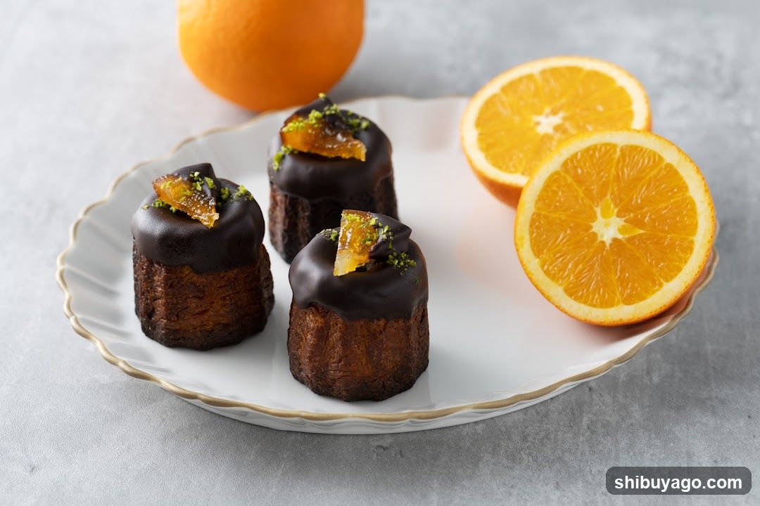 Chocolate Orange Mini Cakes with Candied Peel