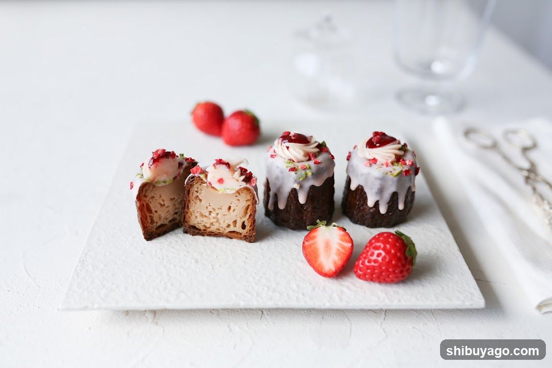 Strawberry Mini Cakes with Cream Frosting
