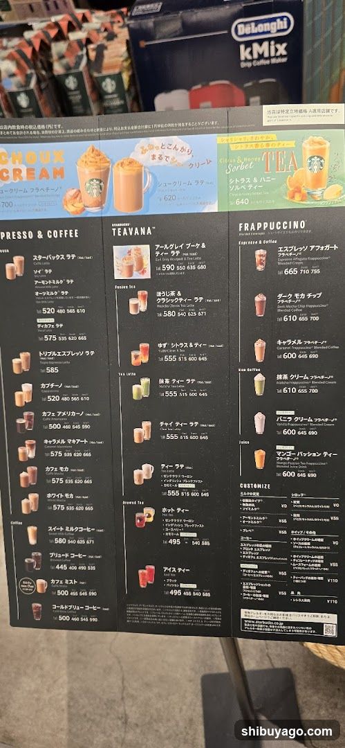 Starbucks Menu Board