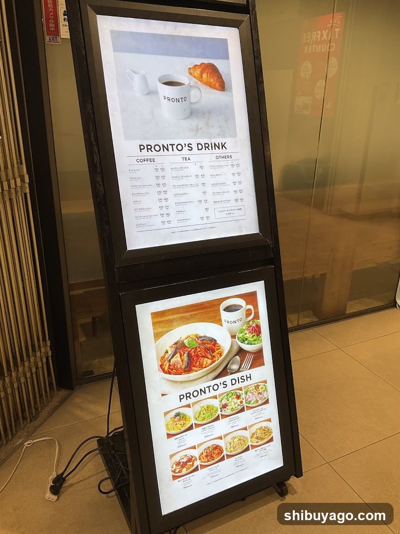 Pronto's Menu Display
