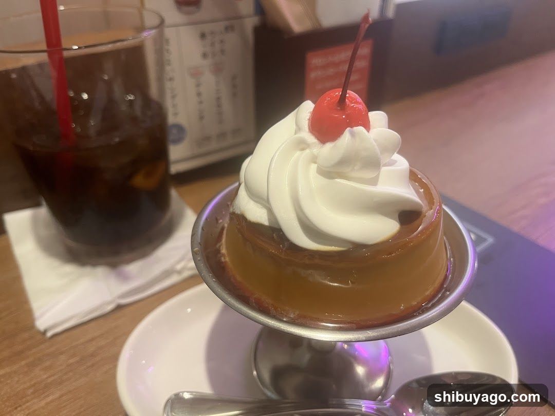Dessert and Drink on Table