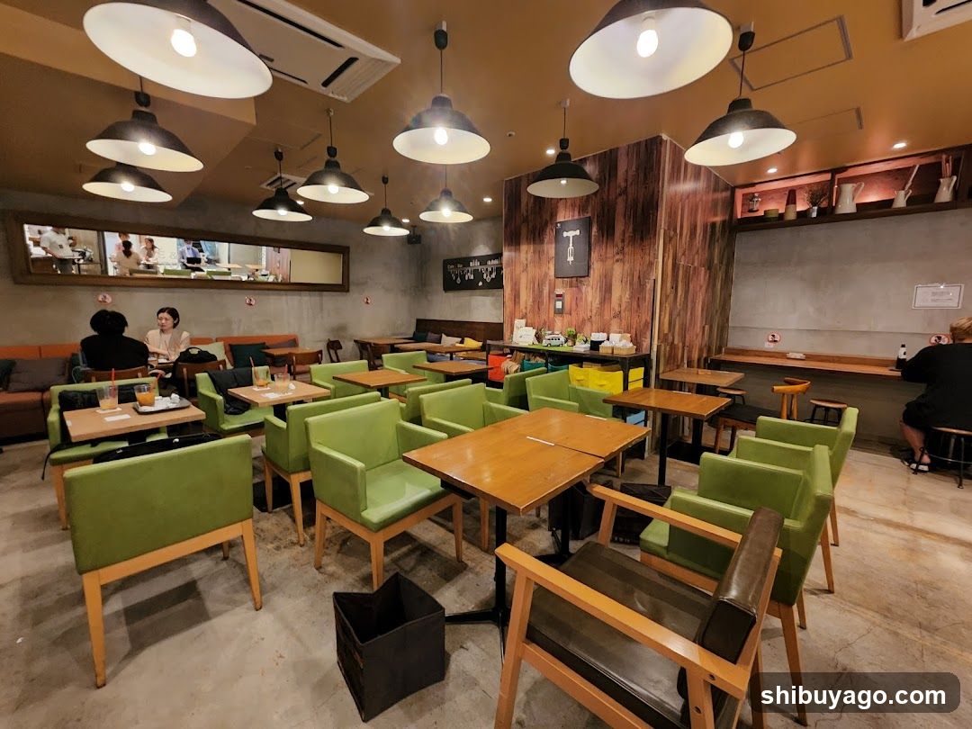 Interior of a modern café or restaurant