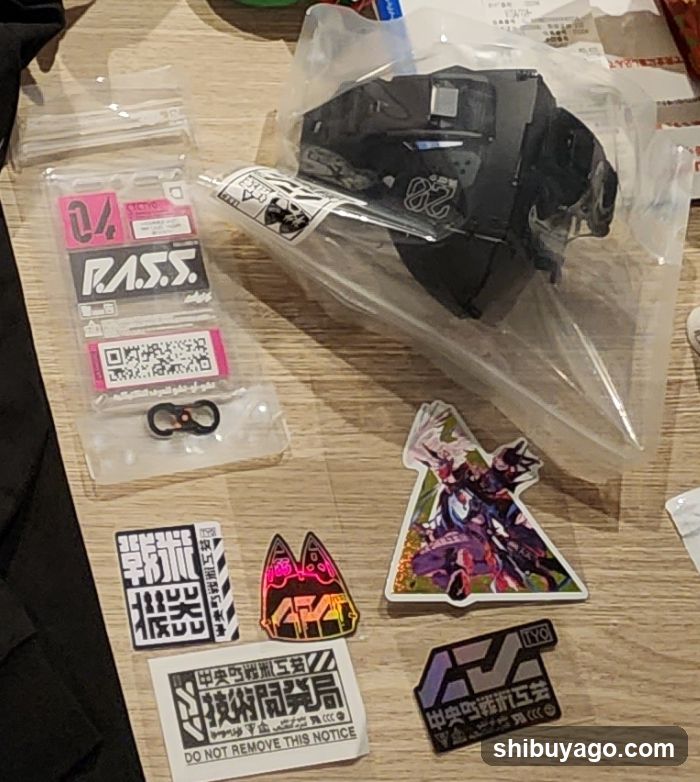 Anime Merchandise and Stickers on Table