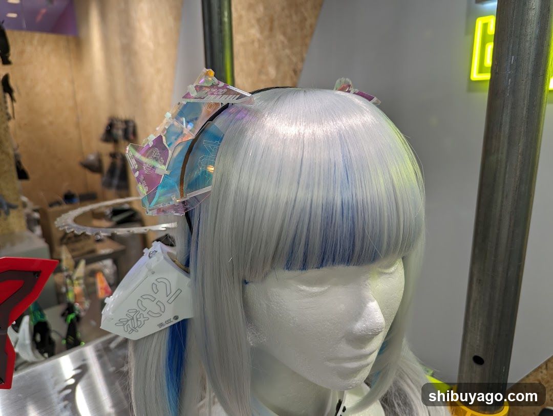 Wig Display with Decorative Headband