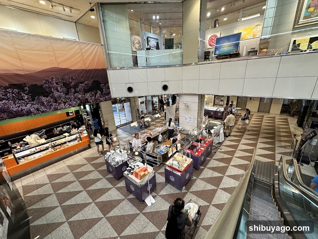 Interior of a food court or market hall