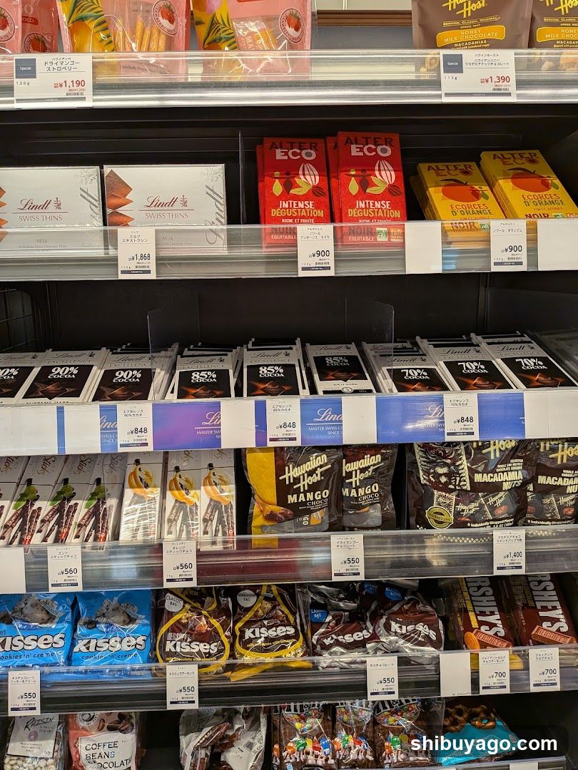 Chocolate and Snack Shelf Display