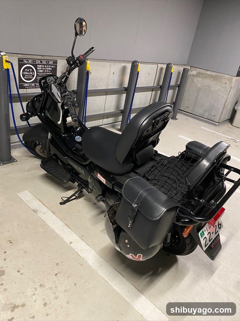 Motorcycle in Parking Garage