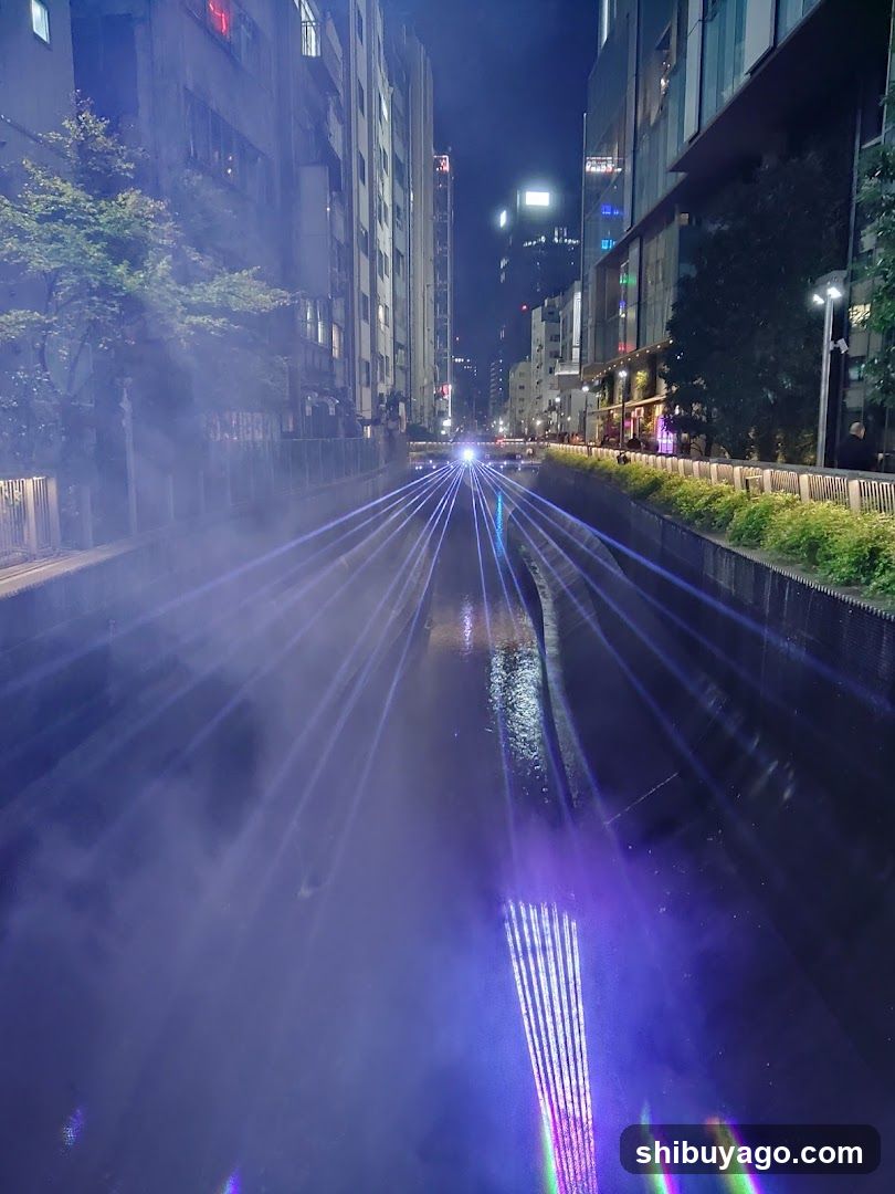 Night City Street with Neon Lights