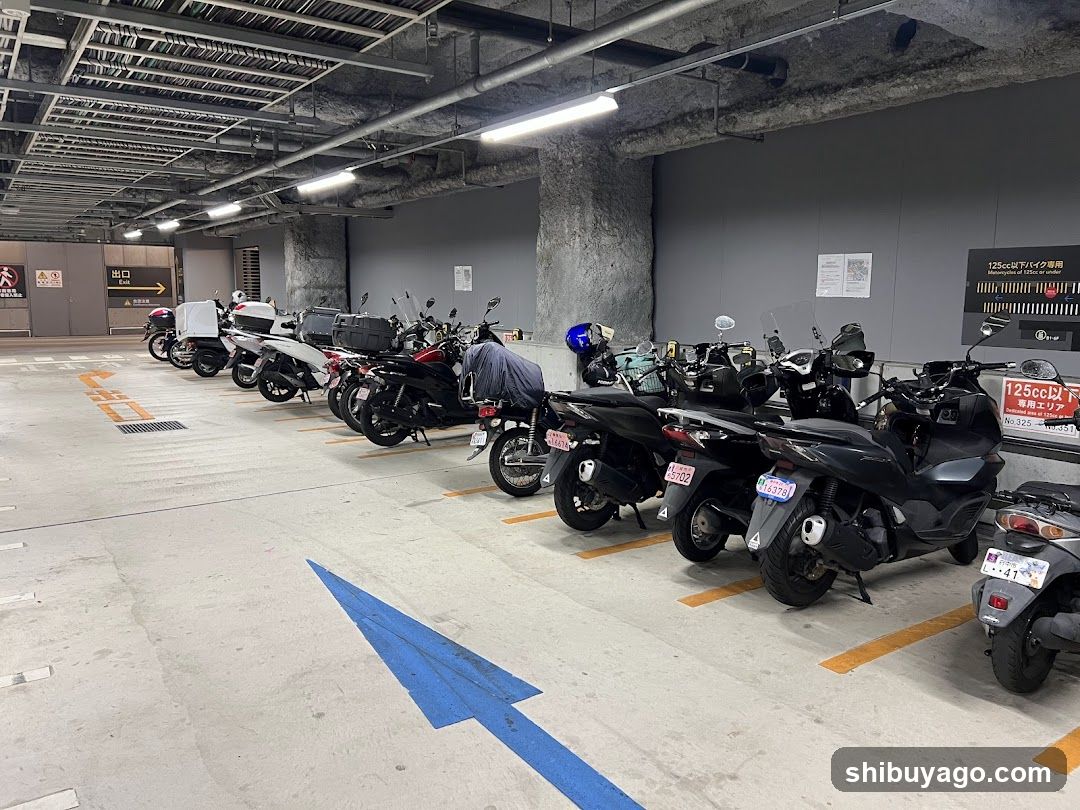 Underground Motorcycle Parking Lot