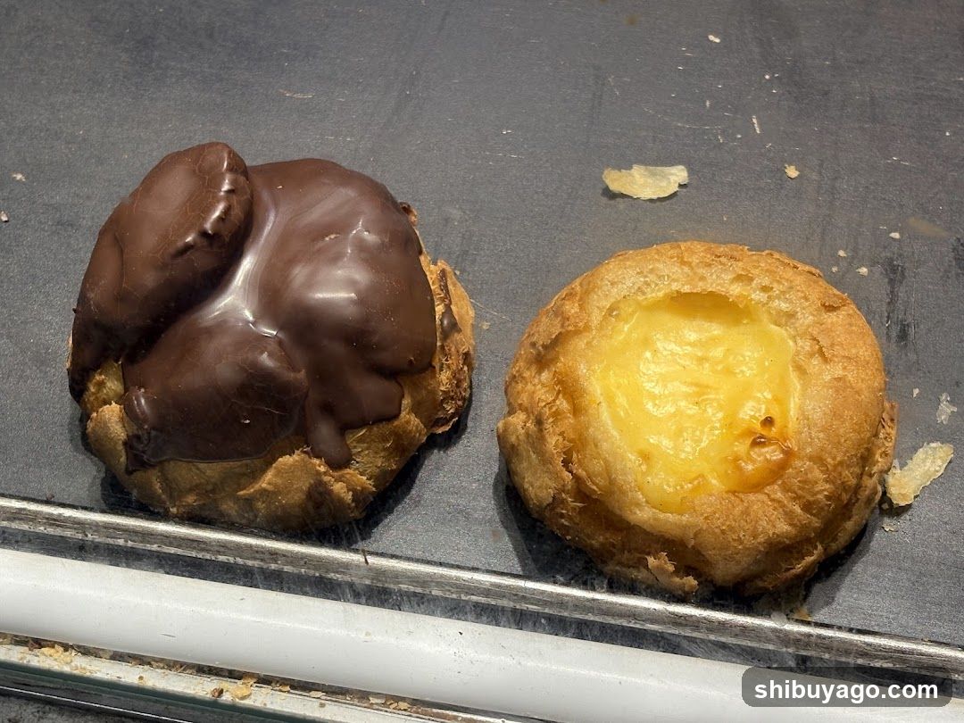 Chocolate and Custard Puffs