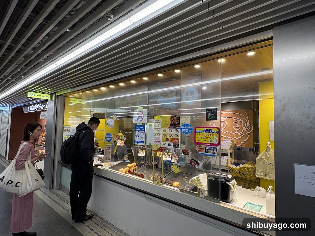 Food stall interior view