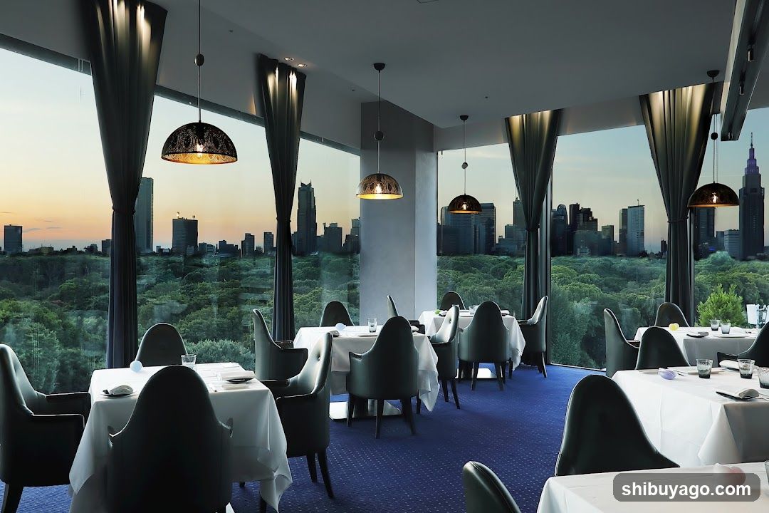 Elegant Dining Room with City View
