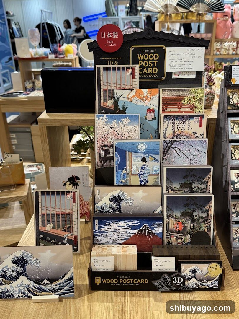 Japanese Wood Postcard Display