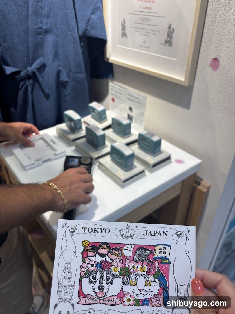 Tokyo Japan Souvenir Card and Soap Display