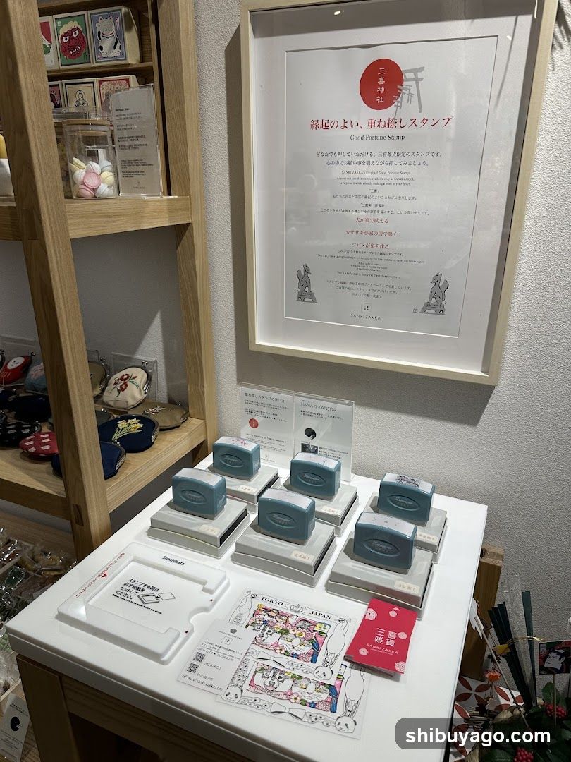 Three Sacred Treasures Stamp Shop Interior