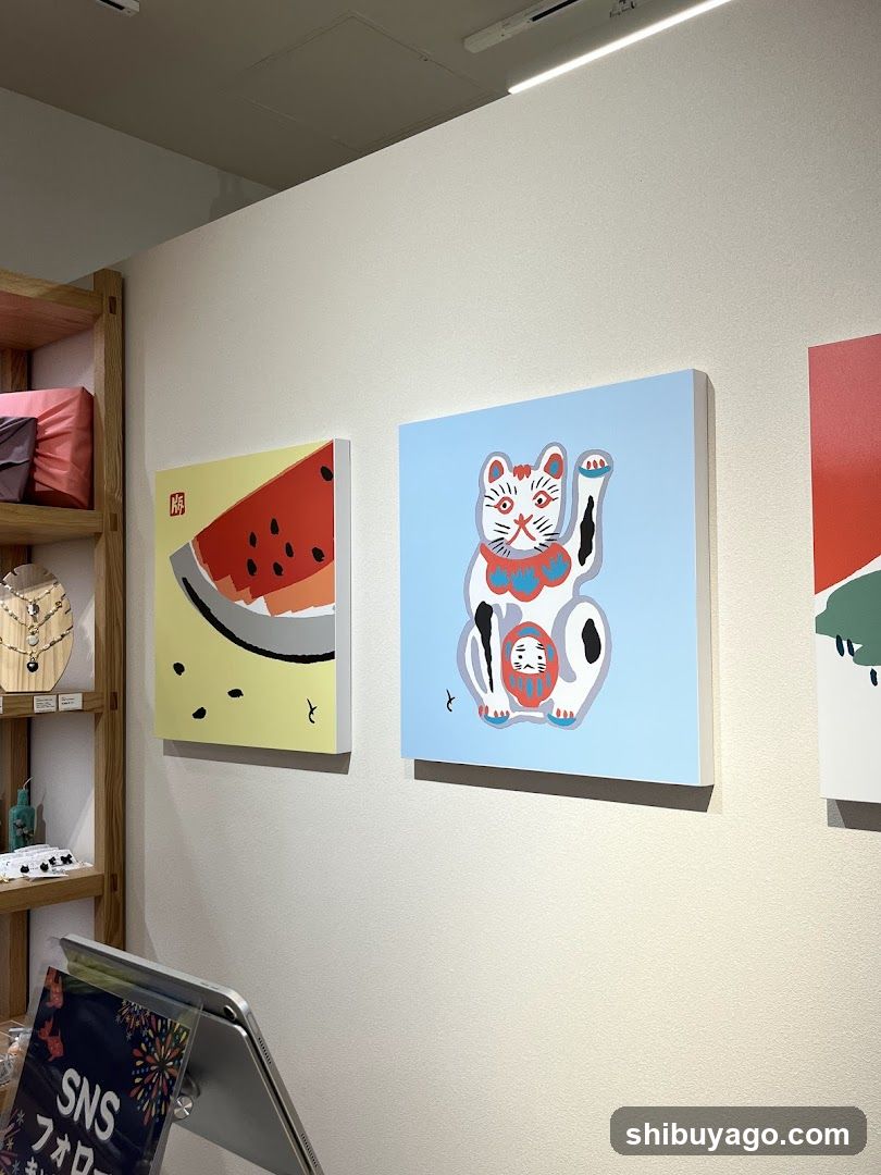 Wall Art Display in Store Interior