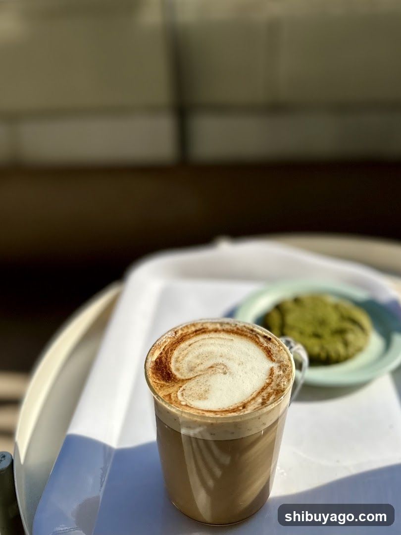 Latte and Matcha Cookie on Tray