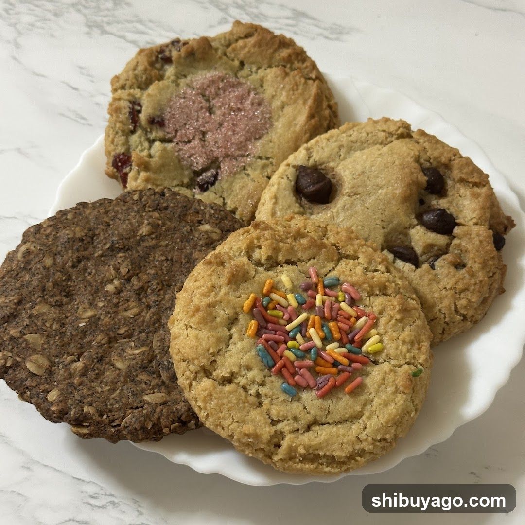 Assorted Cookies on a White Plate