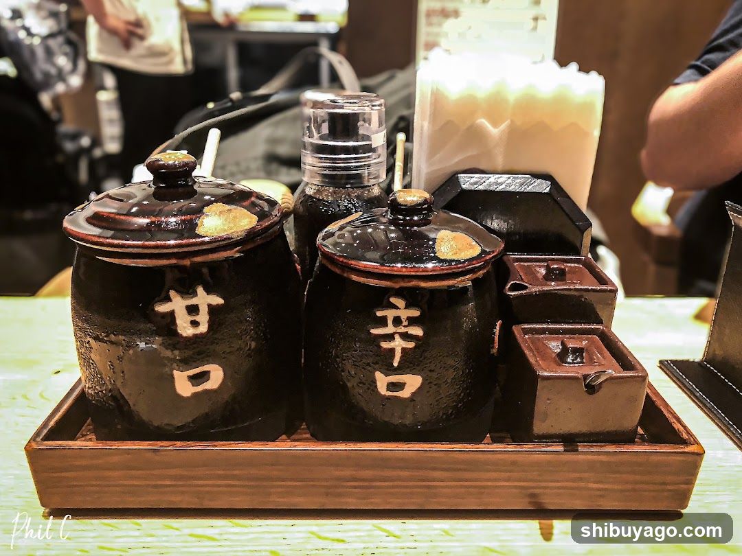 Condiment Set with Soy Sauce and Sesame Oil
