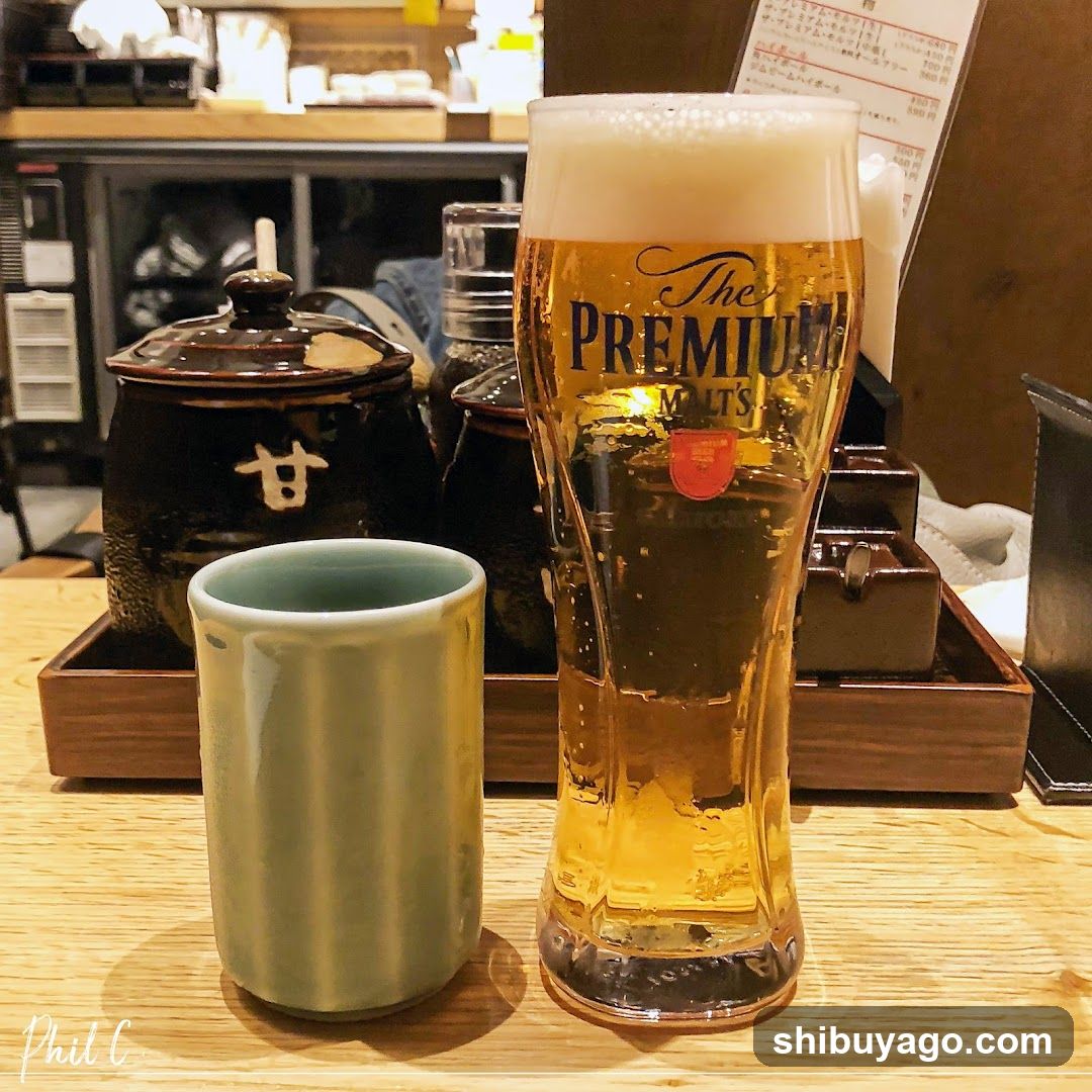 Beer and Cup in Restaurant Interior