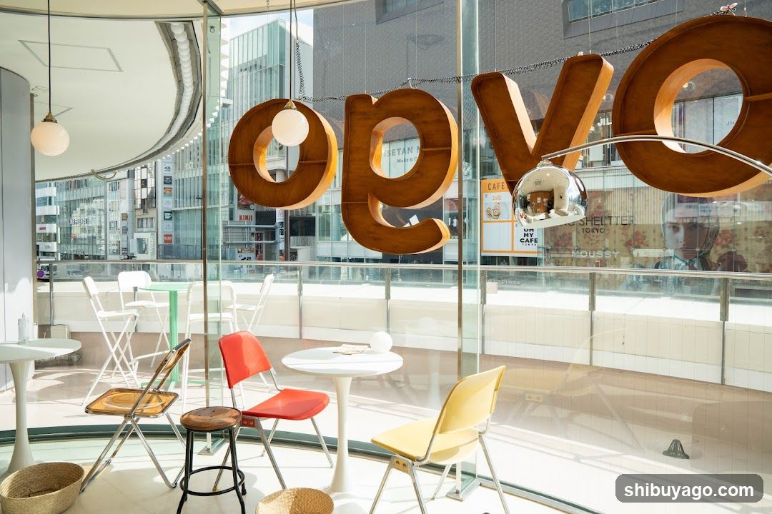 Cafe Interior with Large Signage