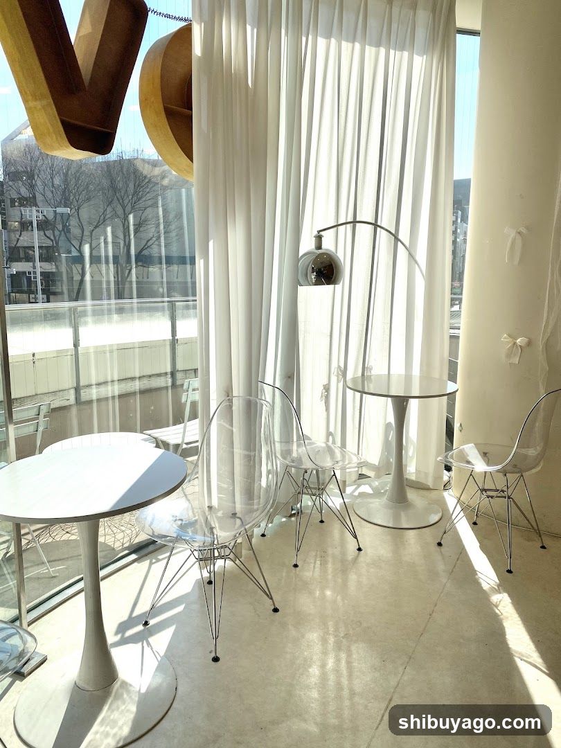 Bright Interior with Clear Chairs and Tables