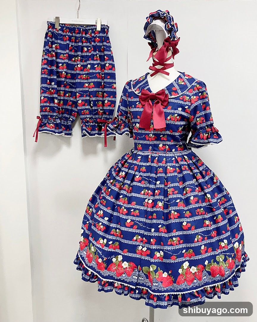 Strawberry Patterned Lolita Dress Set