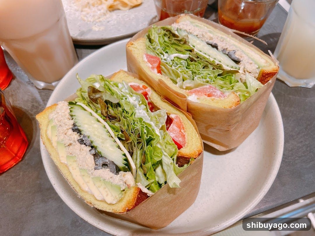Sandwich with Salad and Dressing