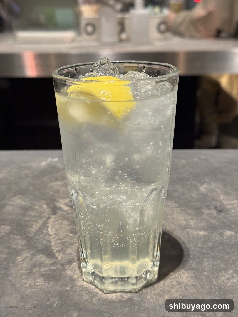 Lemonade with Ice and Lemon Slice
