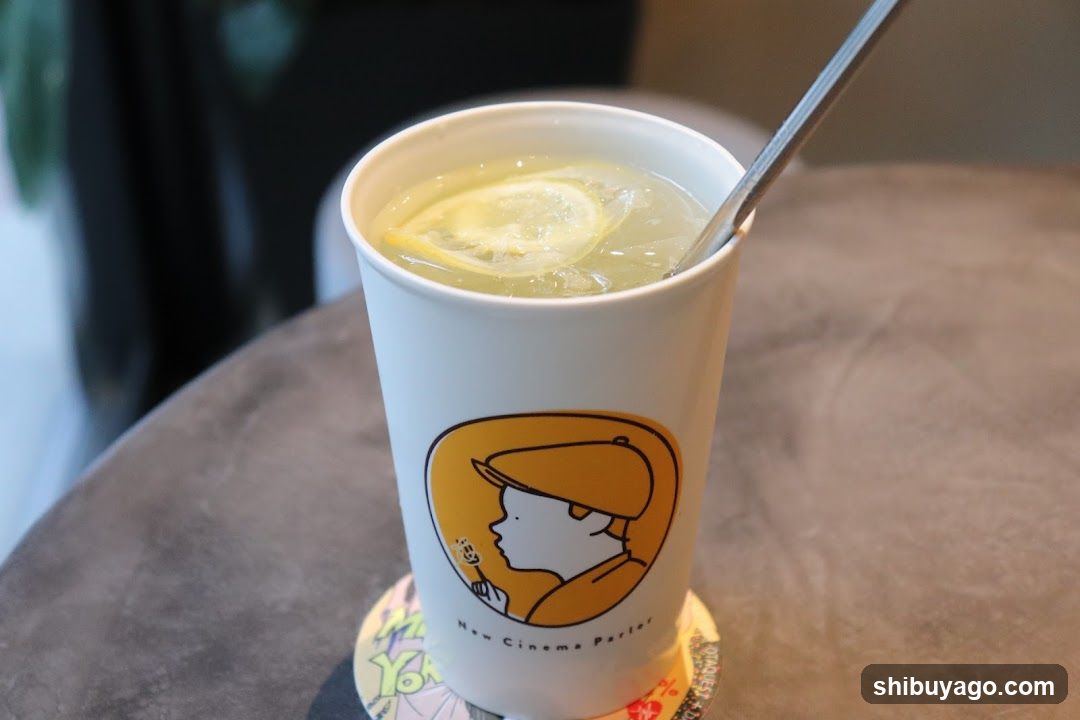 Lemonade in branded cup