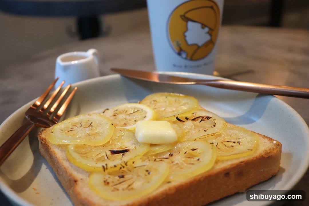 Toast with Lemon Slices and Butter
