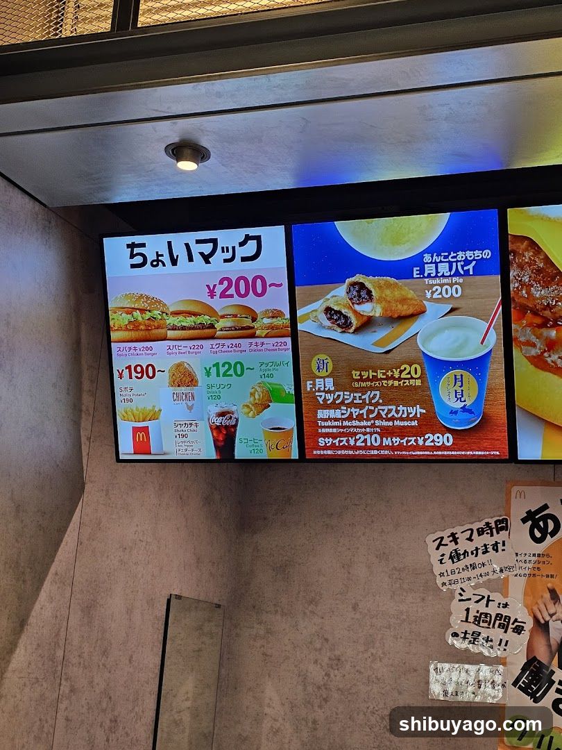 McDonald's Menu Board Display