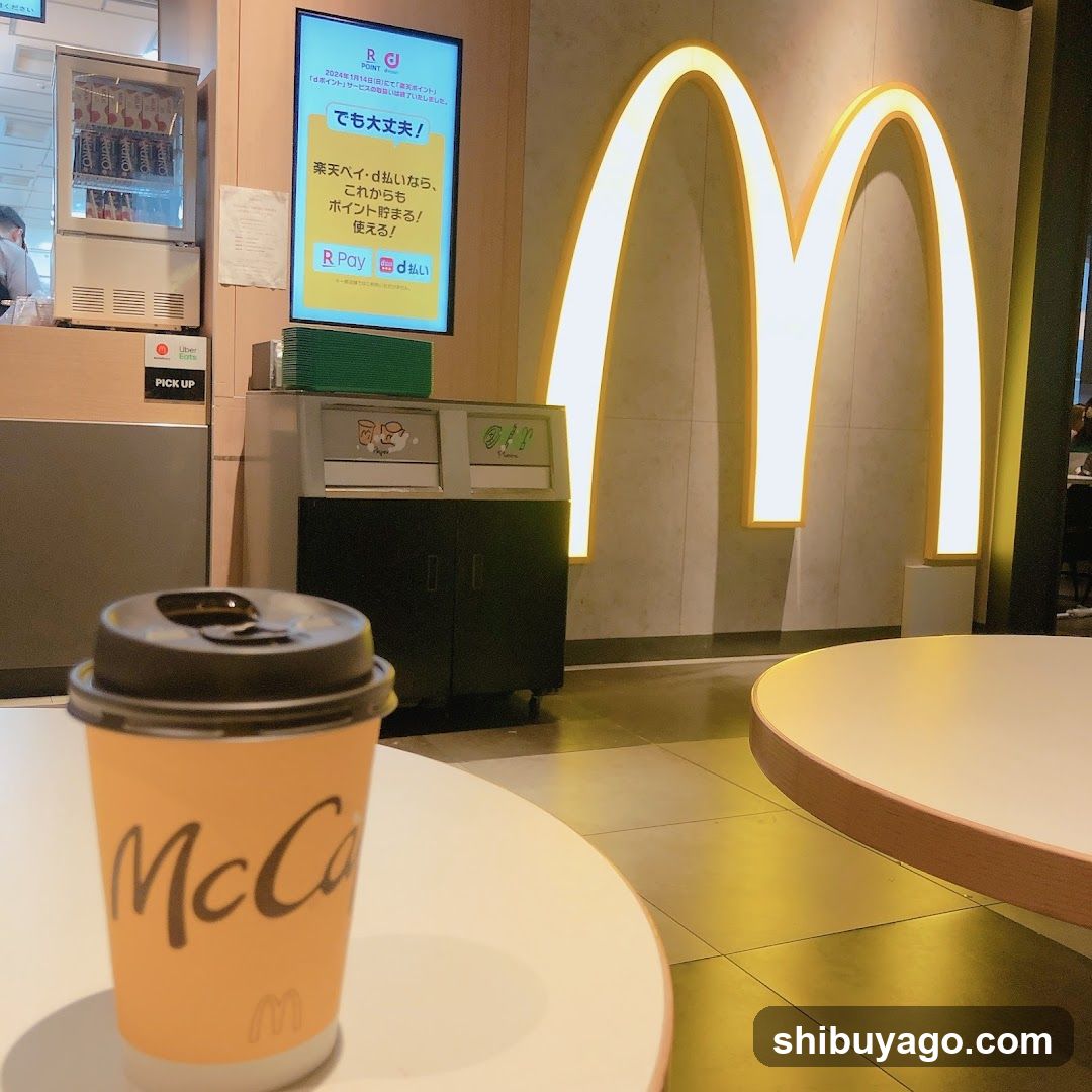 McDonald's Interior View with McCafe Cup