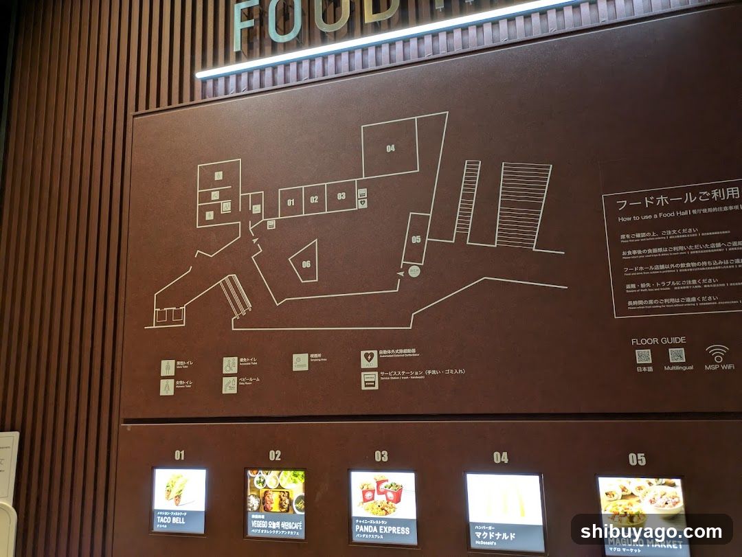 Food Hall Map and Directory