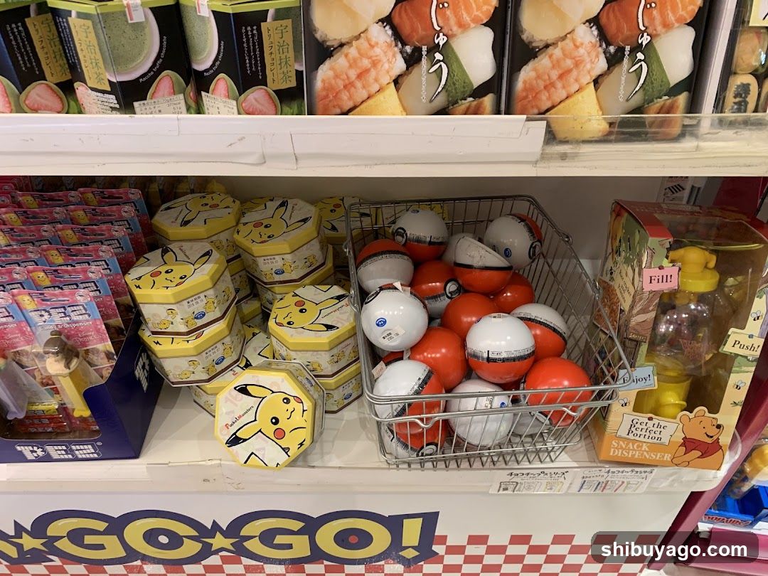 Pokémon and Food Merchandise Display
