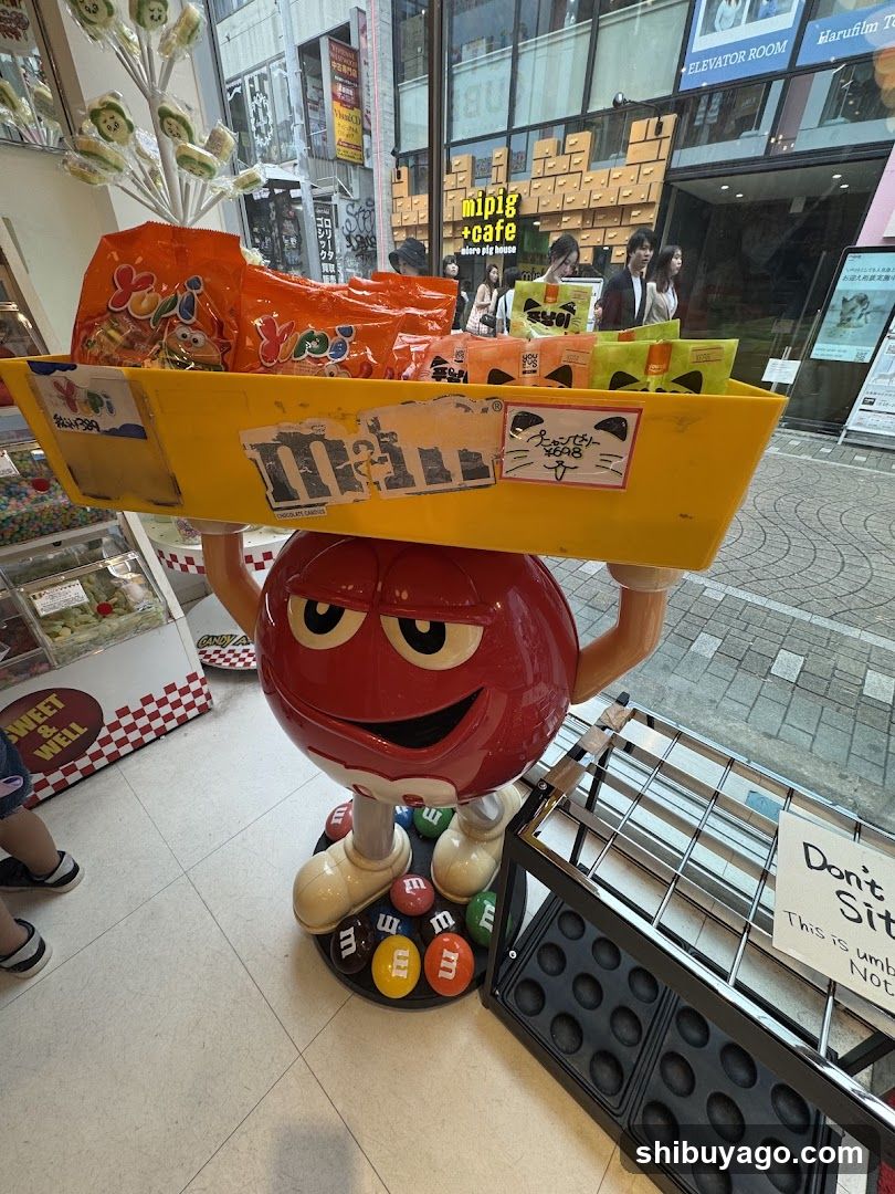 M&M's display in a shop