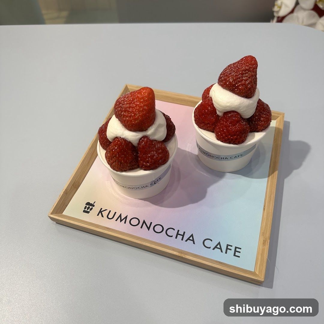 Strawberry Dessert Cups at KumonoCha Cafe