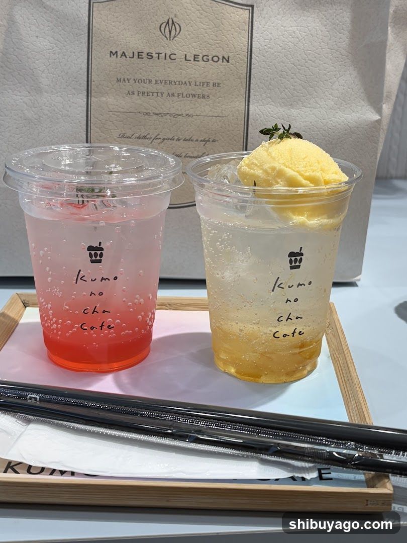 Kumo no Cha Cafe Drinks Display