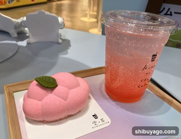 Pink Dessert and Drink on Tray