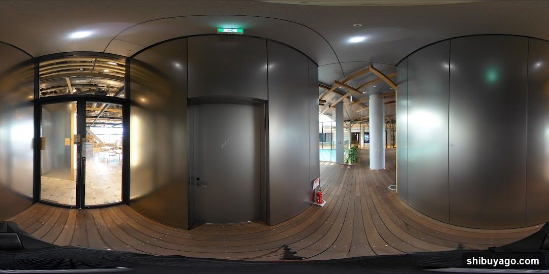 Interior Hallway with Glass Doors and Pool Area