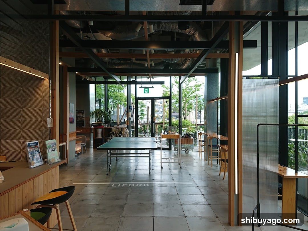 Interior of a modern co-working or café space