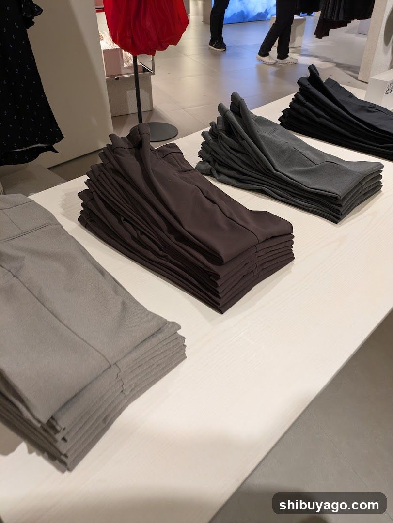 Folded Clothing Display in Store