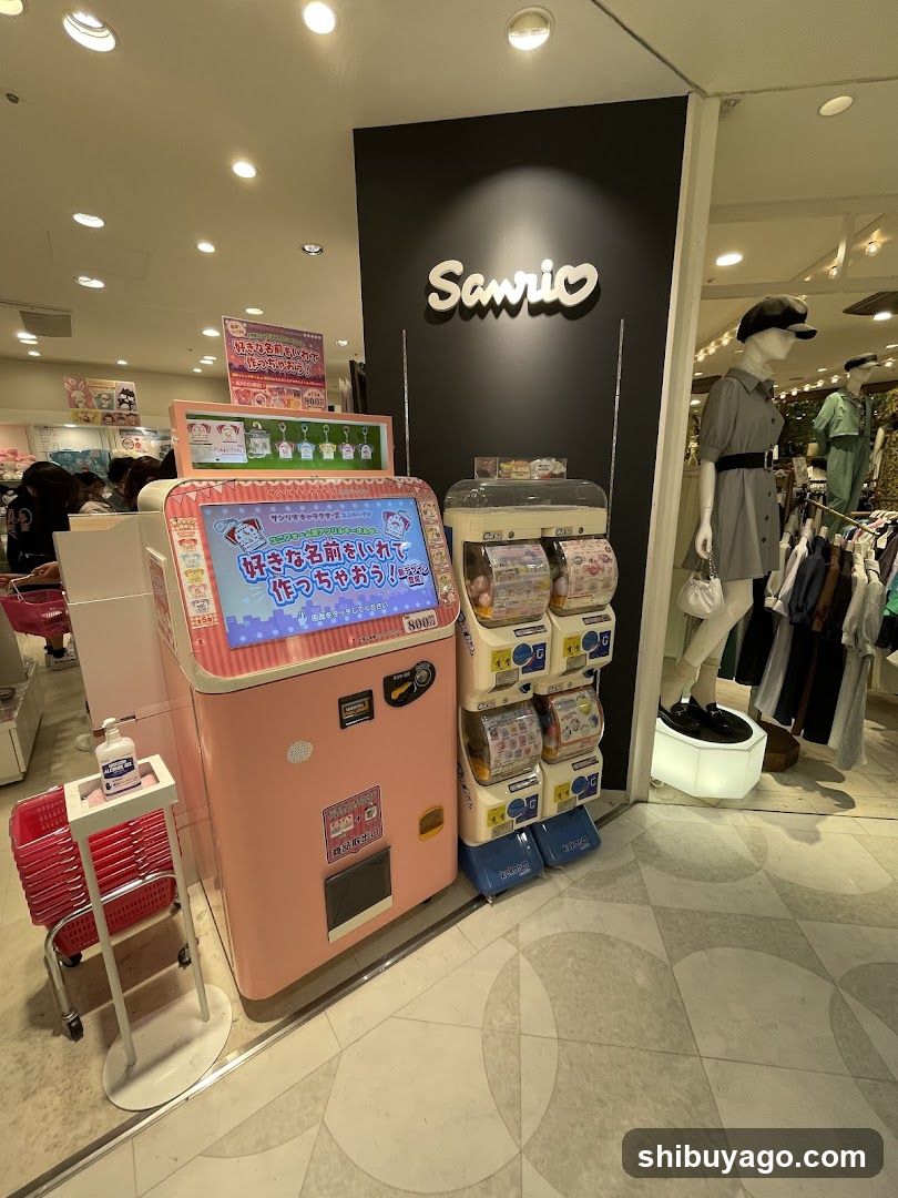 Sanrio Store Interior with Merchandise Machines