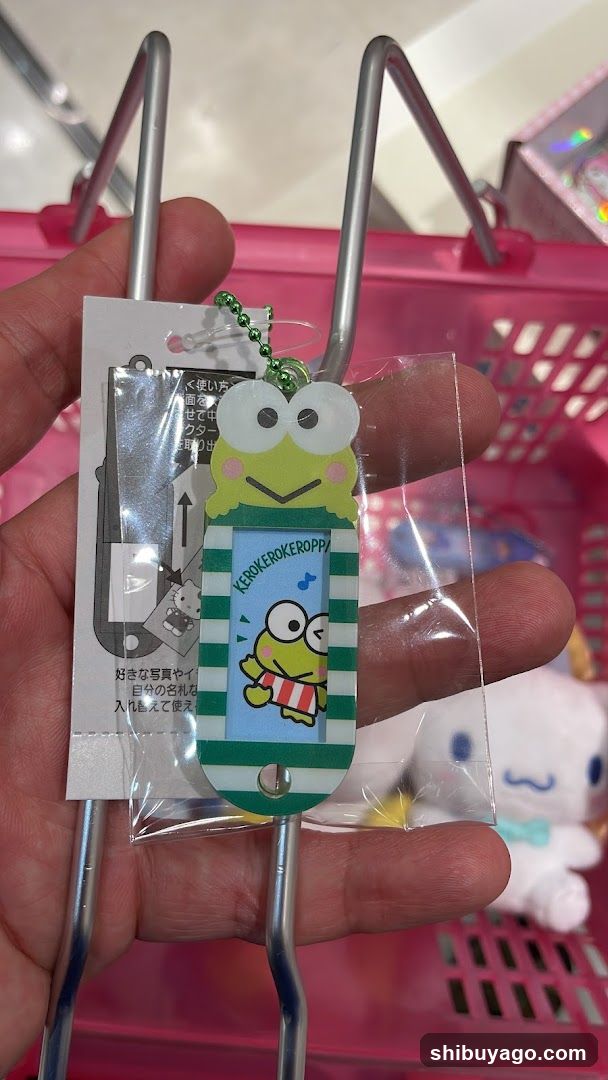Keroppi Keychain in Shopping Basket