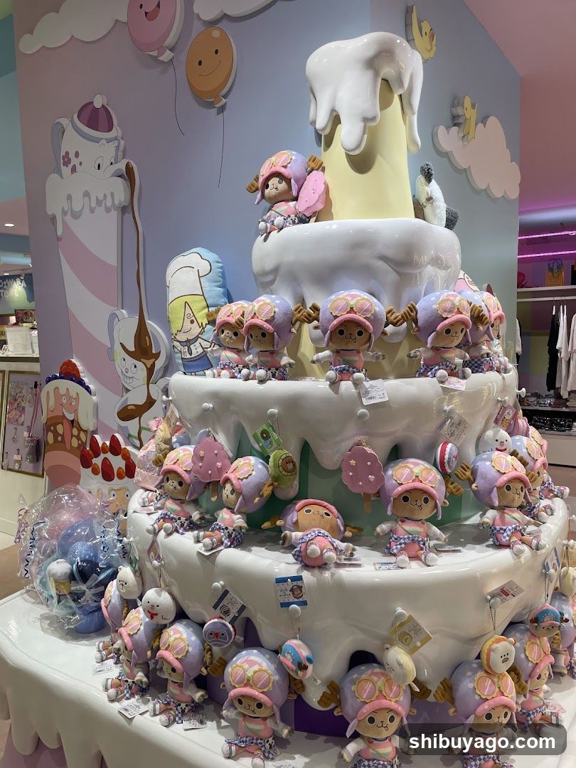 Candy-themed plush toy display