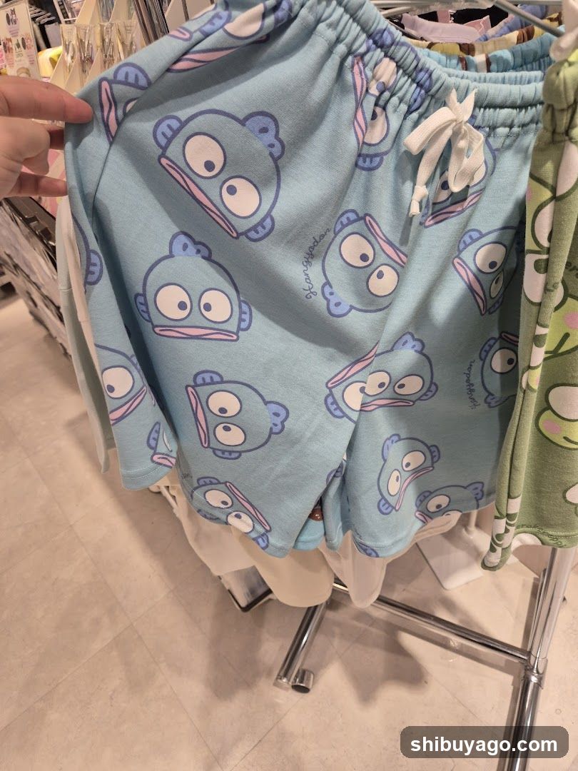 Blue Cartoon Character Shorts Display