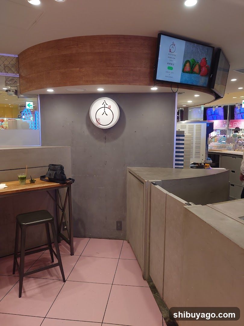 Interior of a food stall or cafe