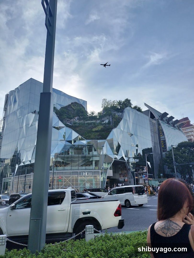Urban Street Scene with Airplane