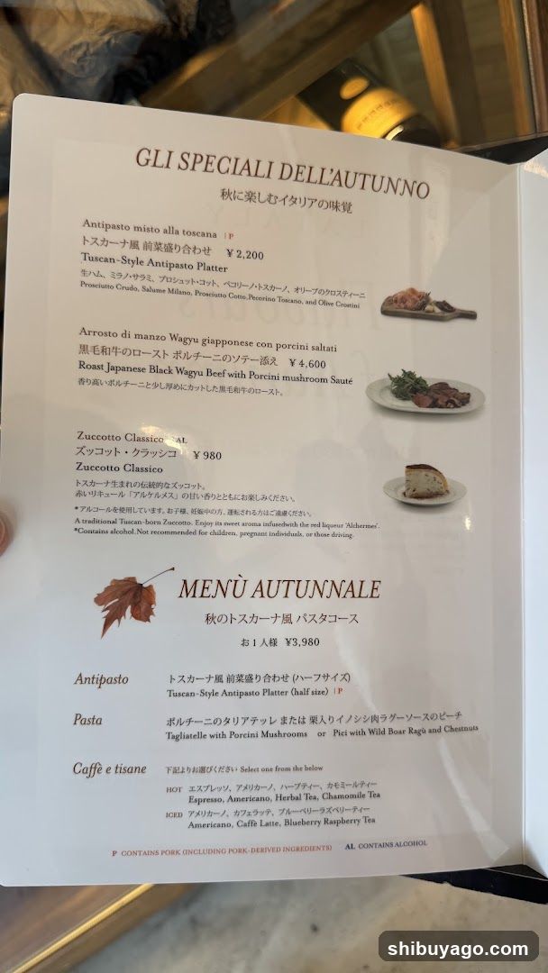 Gli Speciali dell'Autunno Menu